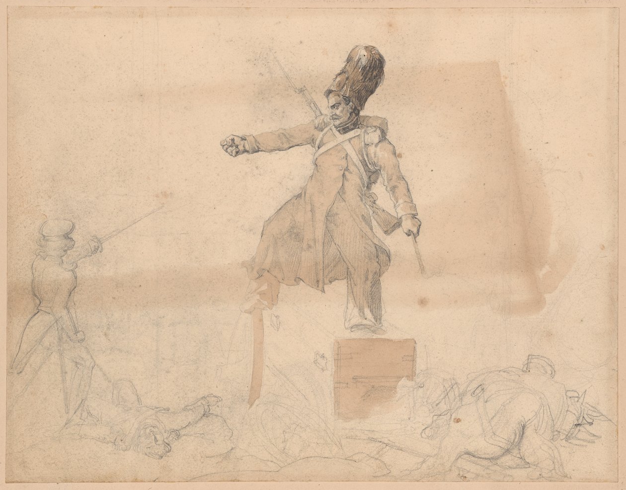 Artillerie caisson door Jean Louis André Théodore Géricault