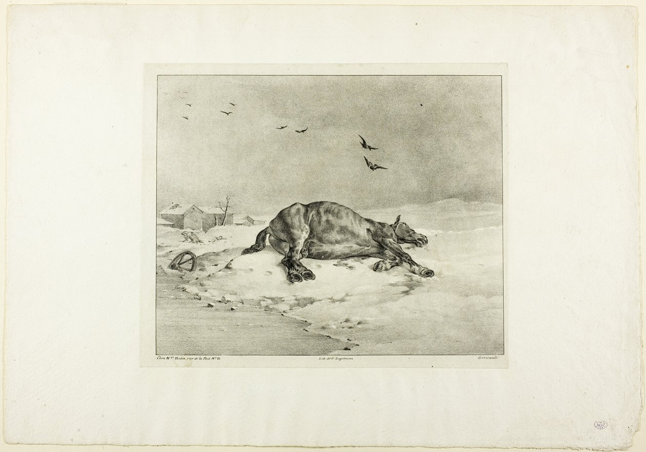 Dood Paard door Jean Louis André Théodore Géricault