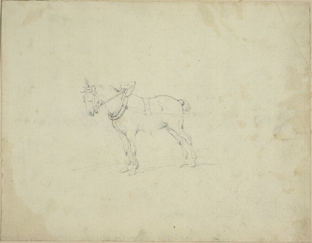 Trekpaard door Jean Louis André Théodore Géricault