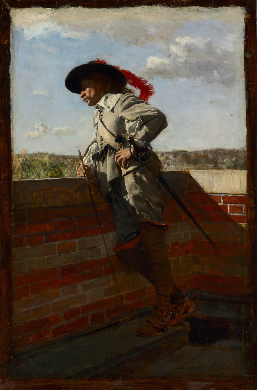 Op een Terras, 1867 door Jean Louis Ernest Meissonier