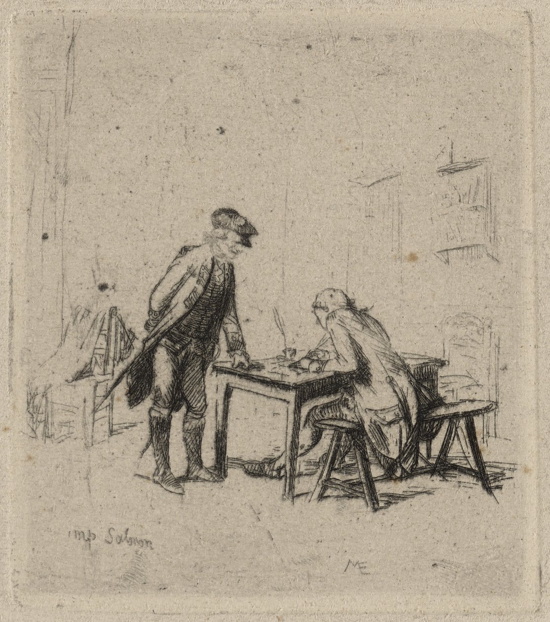 Zonder Titel door Jean Louis Ernest Meissonier