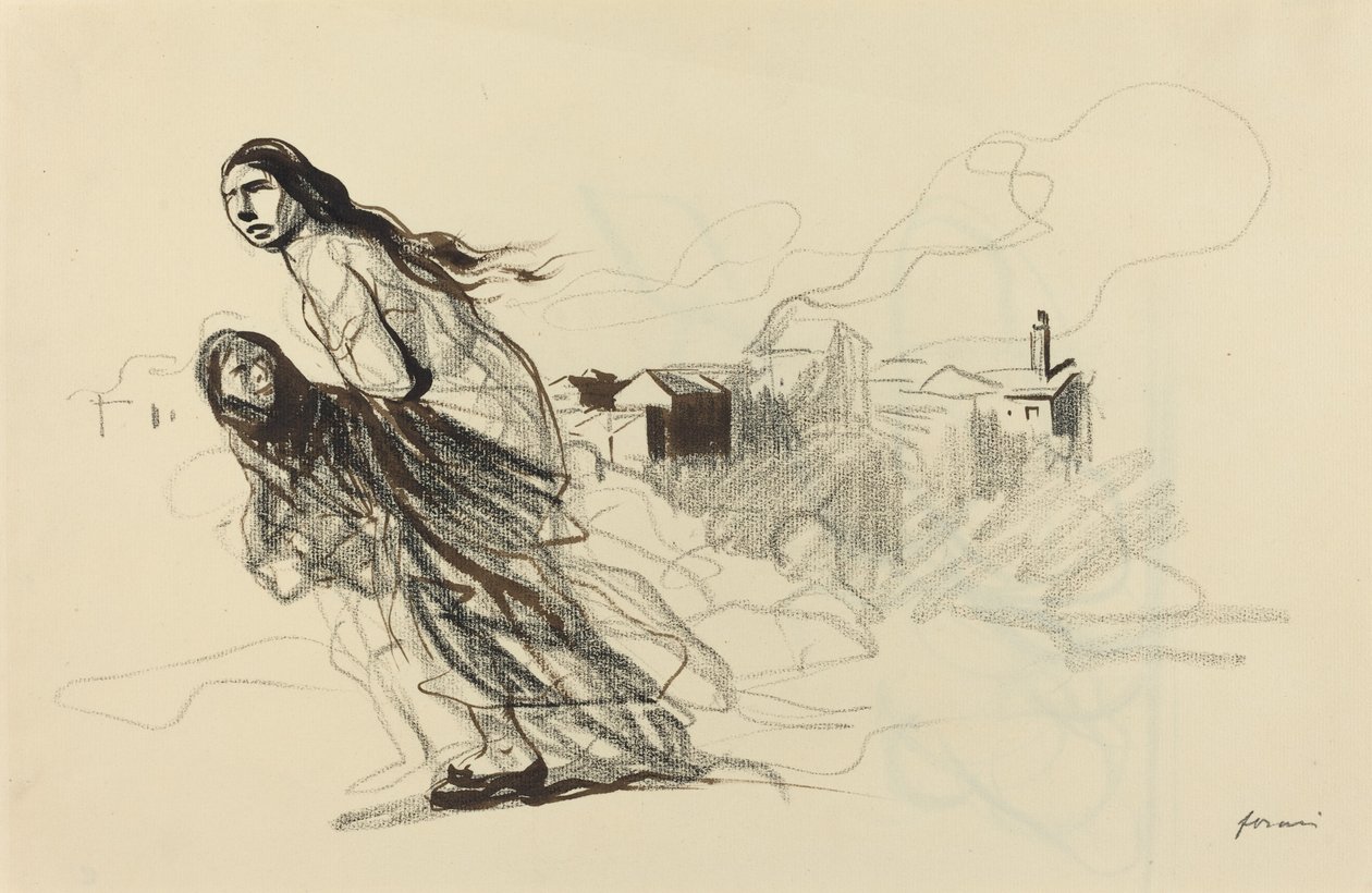 Na Douai, waarschijnlijk 1918 door Jean Louis Forain