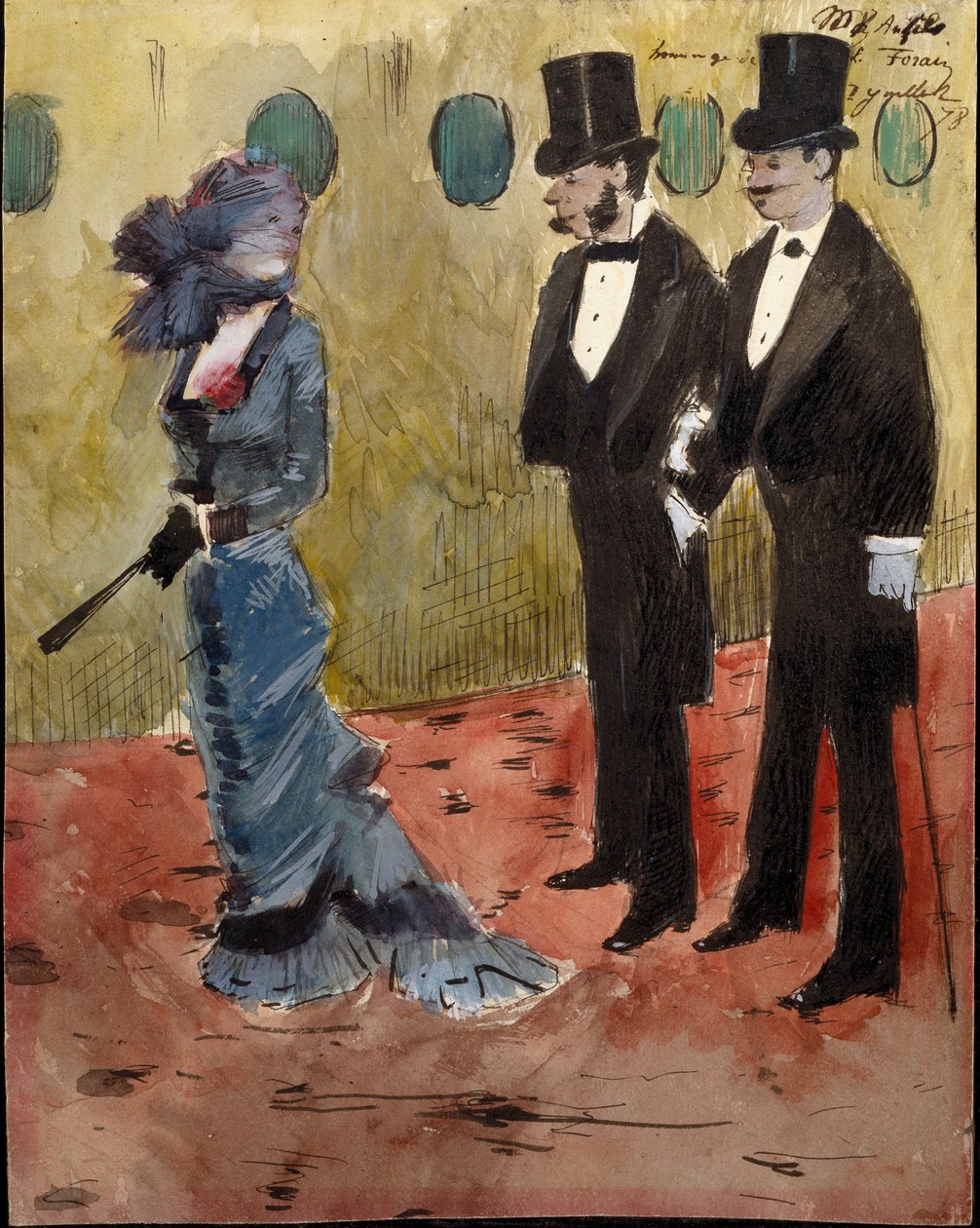 In het theater door Jean Louis Forain