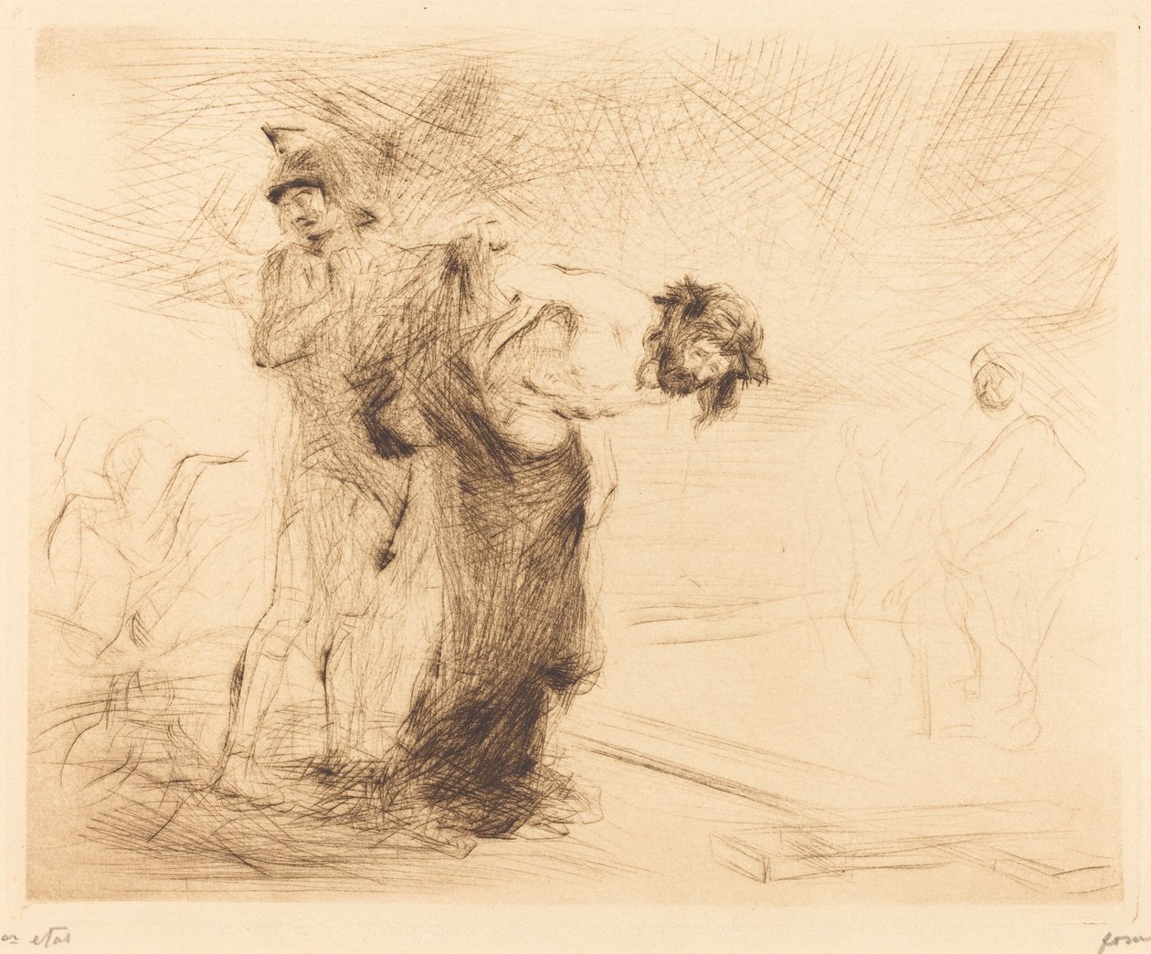 Christus wordt van zijn kleren ontdaan door Jean Louis Forain