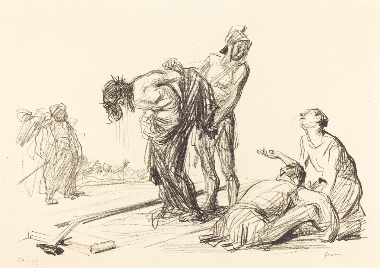 Christus wordt van zijn kleren ontdaan door Jean Louis Forain
