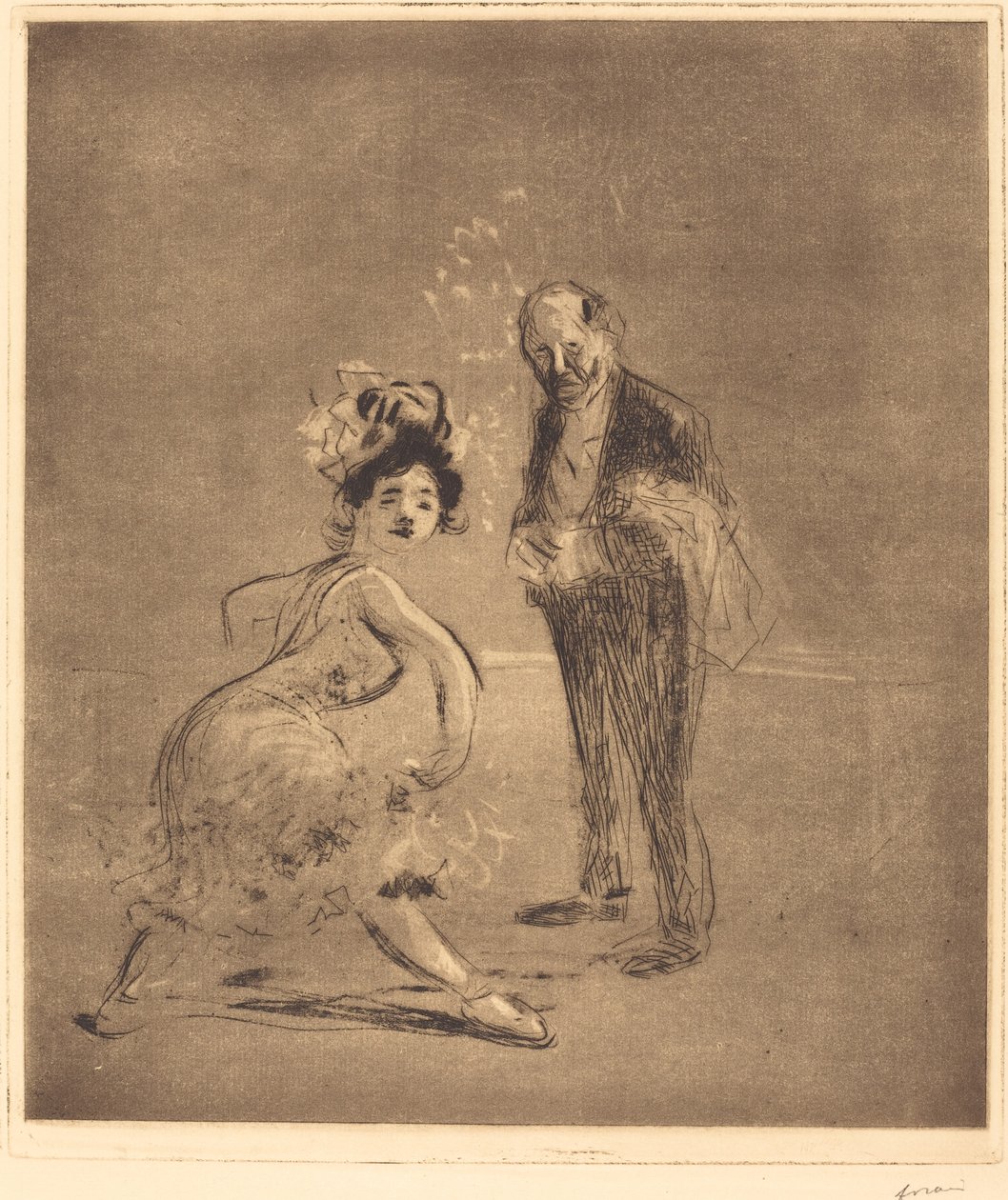 Dancer en Hoofdober door Jean Louis Forain