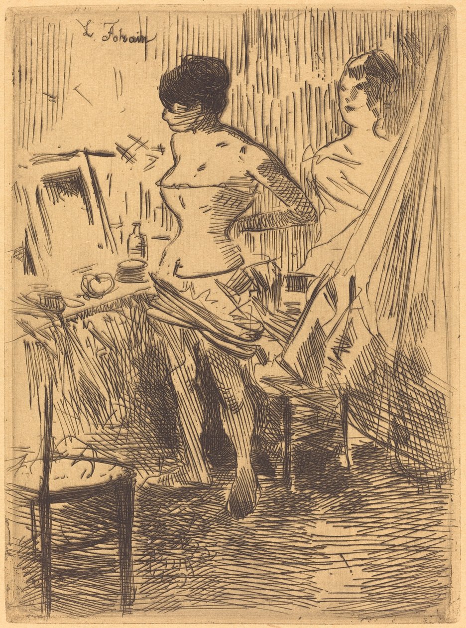 Dansers in hun Kleedkamer door Jean Louis Forain