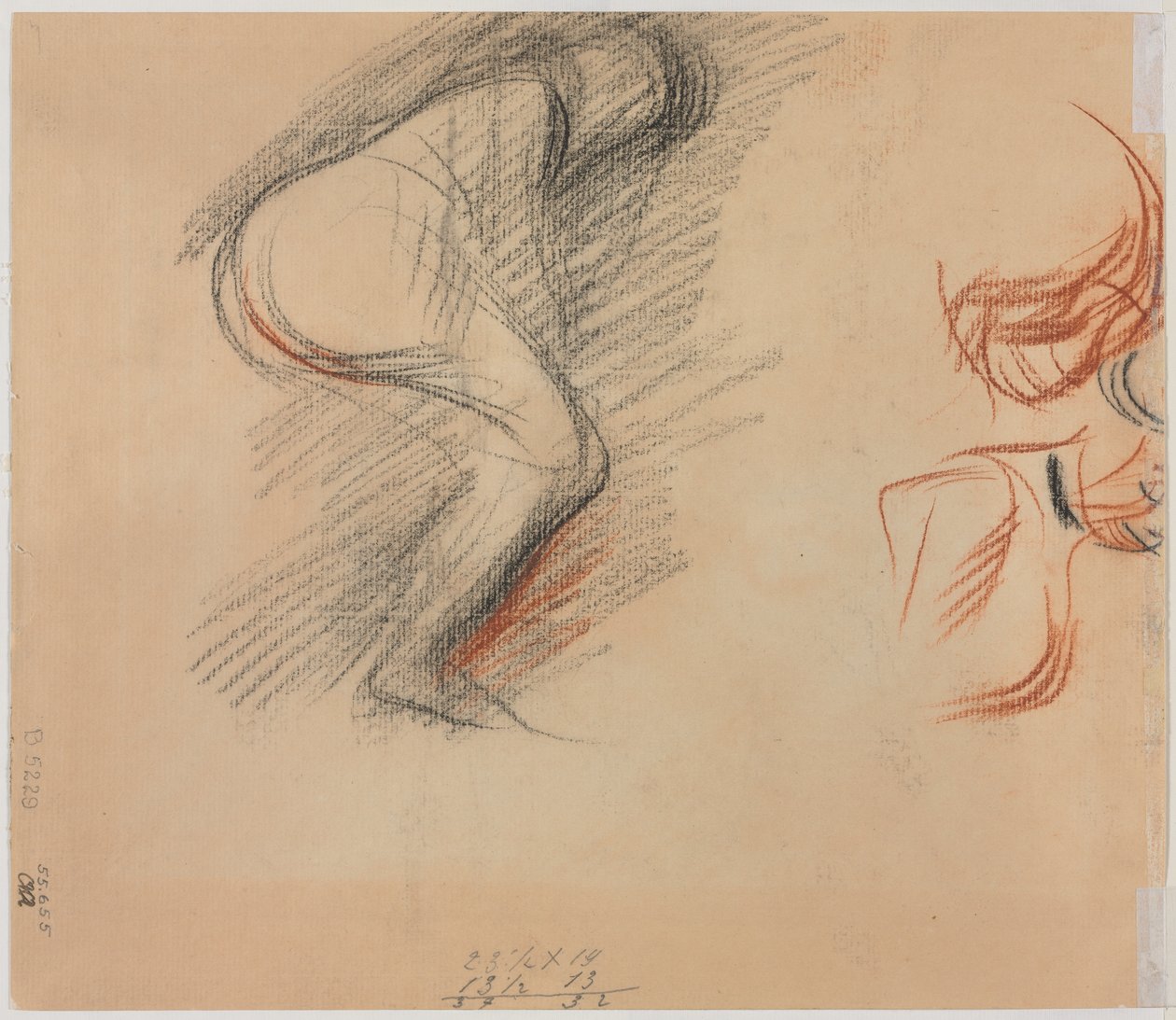 Figuren schetsen (verso) door Jean Louis Forain