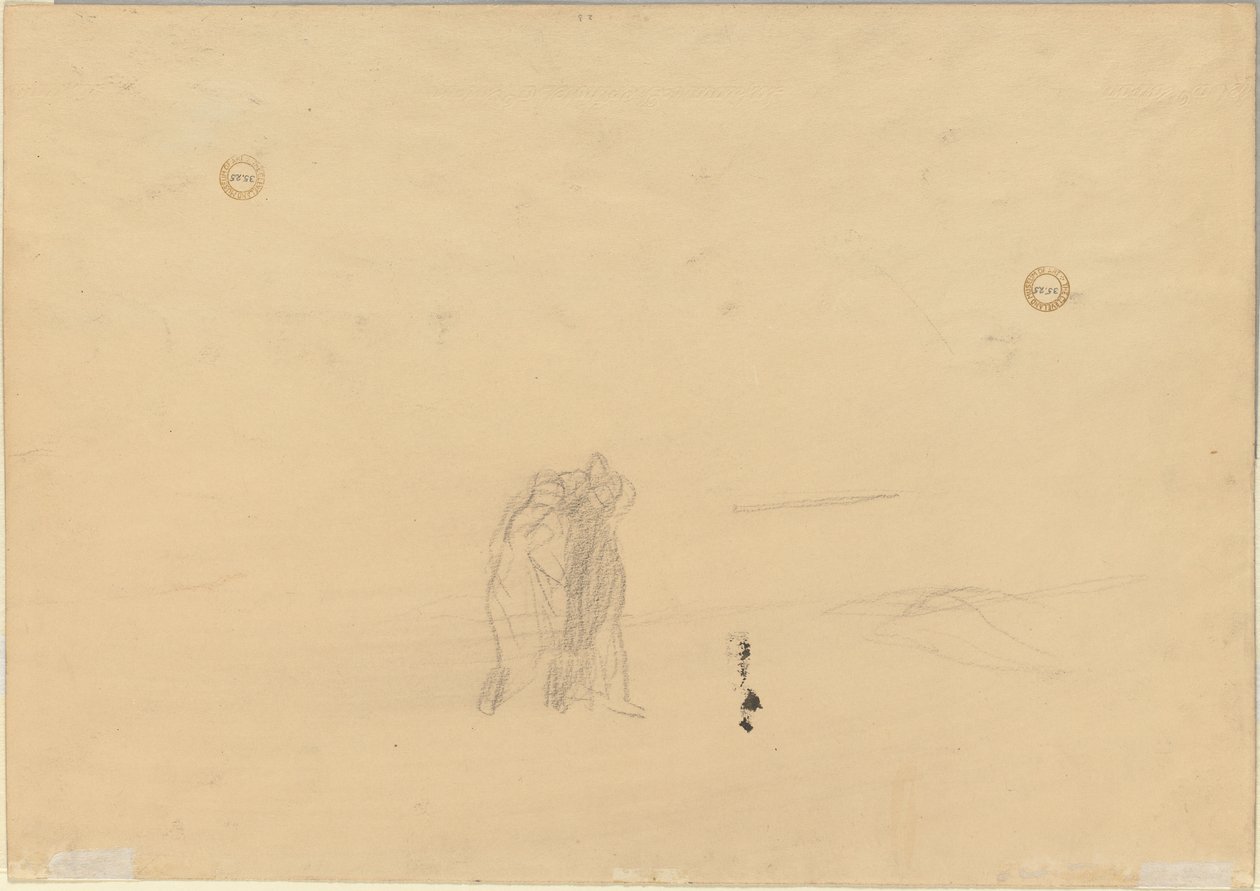 Figuren in een Landschap (verso) door Jean Louis Forain
