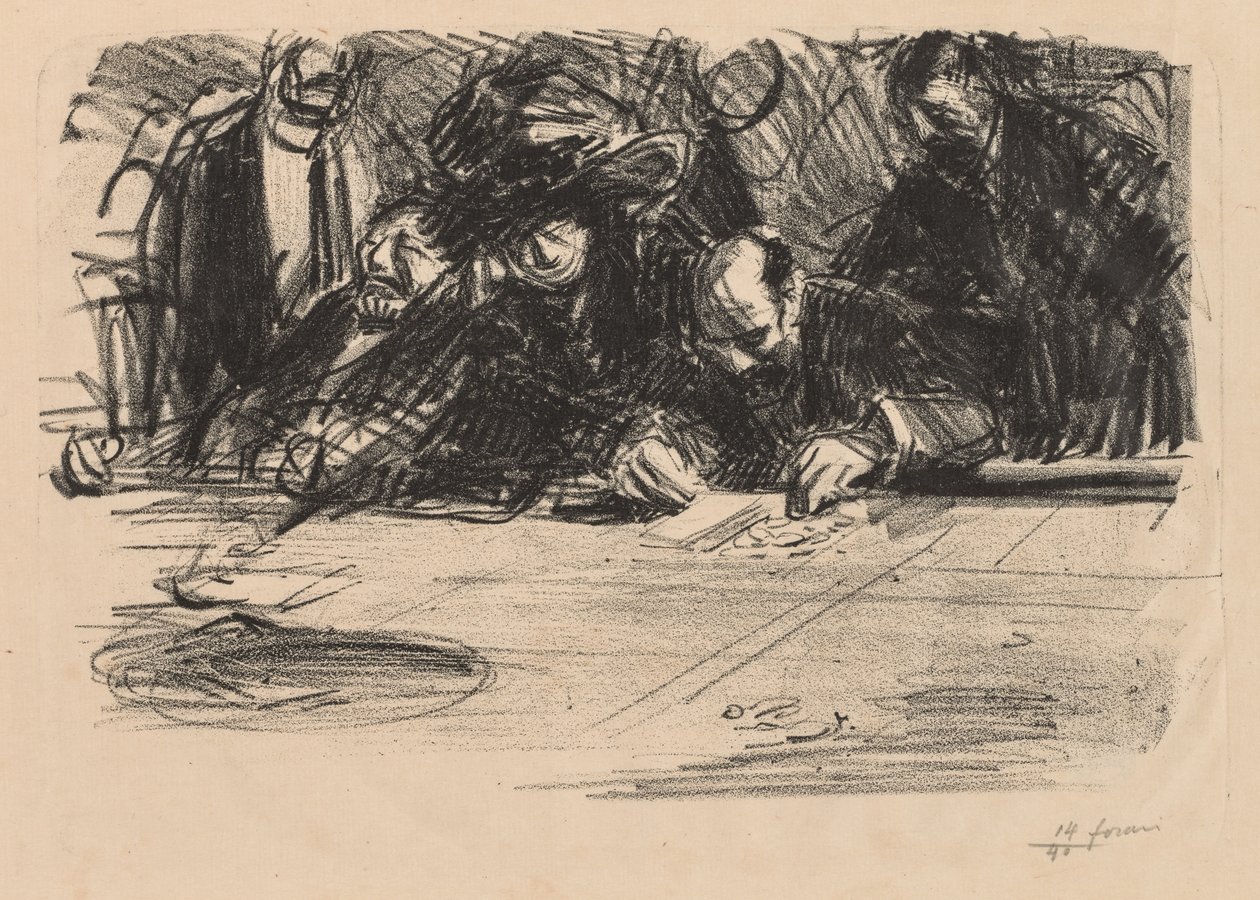 Groep spelers door Jean Louis Forain