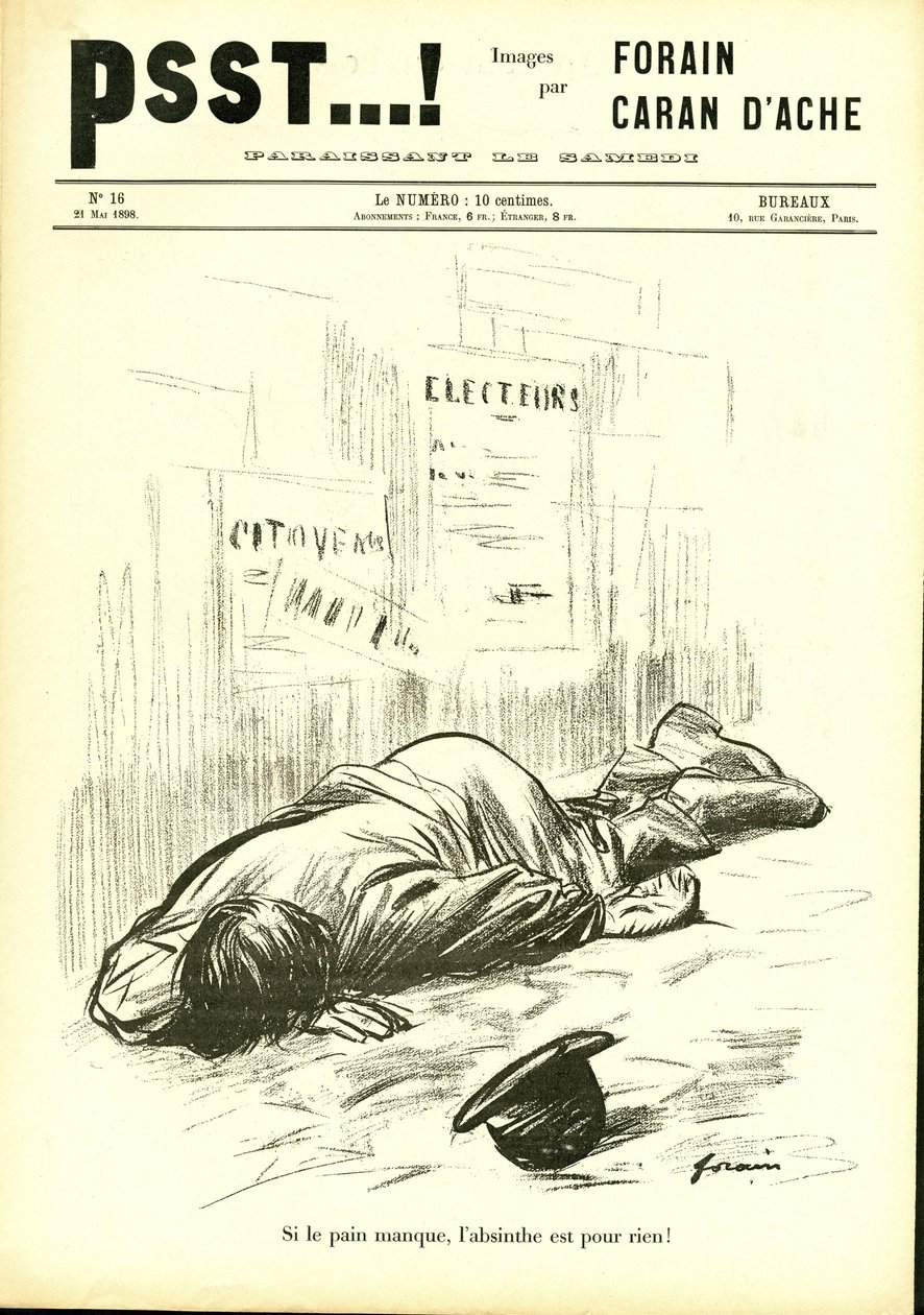 Illustratie in Psst...! door Jean Louis Forain