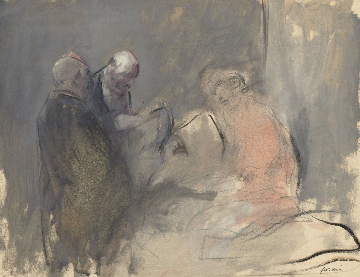 In het Ziekenhuis (recto) door Jean Louis Forain