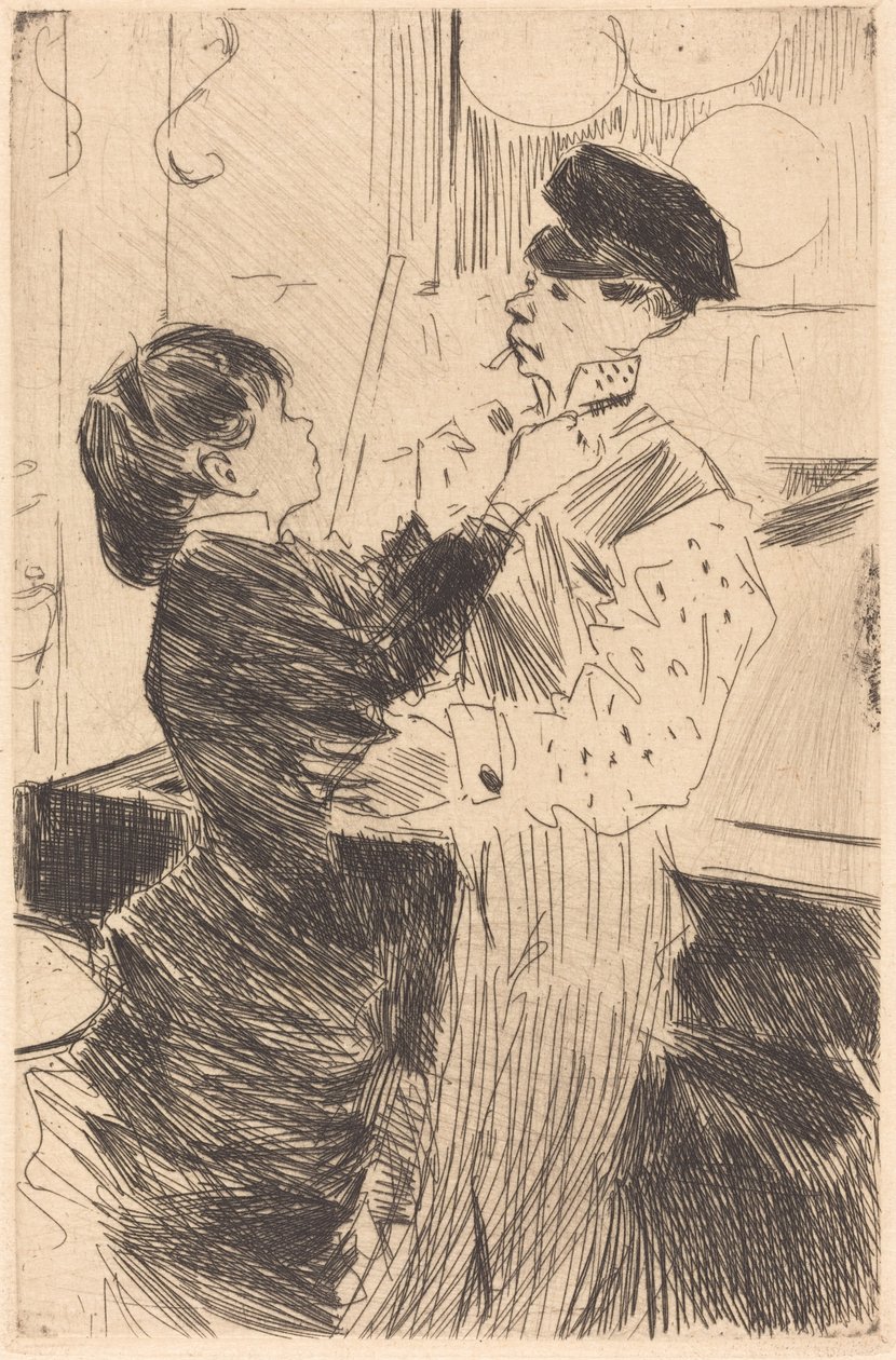 De Das Strikken door Jean Louis Forain