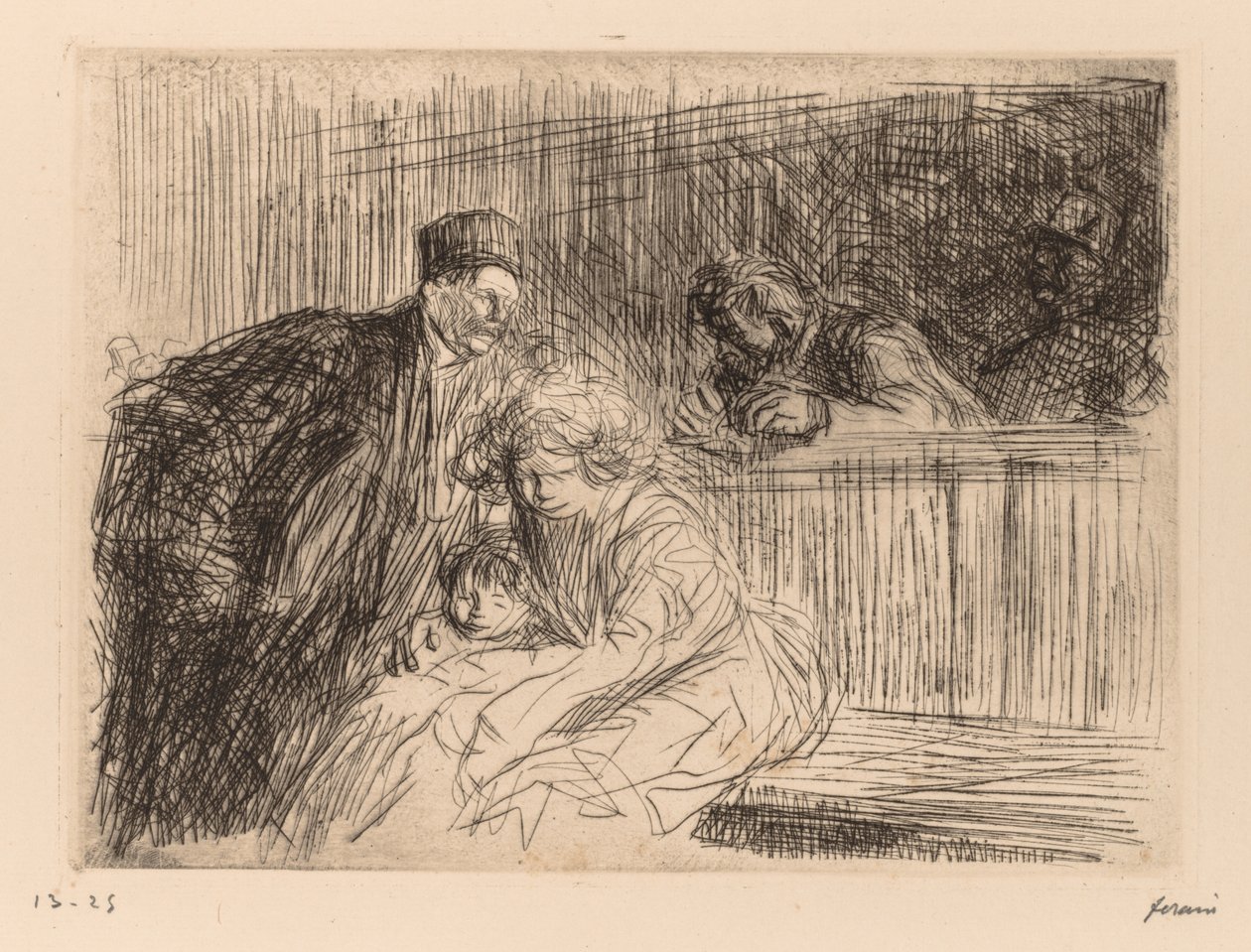 De Advocaat Spreekt met de Beklaagde door Jean Louis Forain