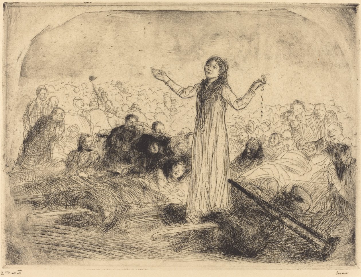Lourdes, het wonder (tweede plaat) door Jean Louis Forain
