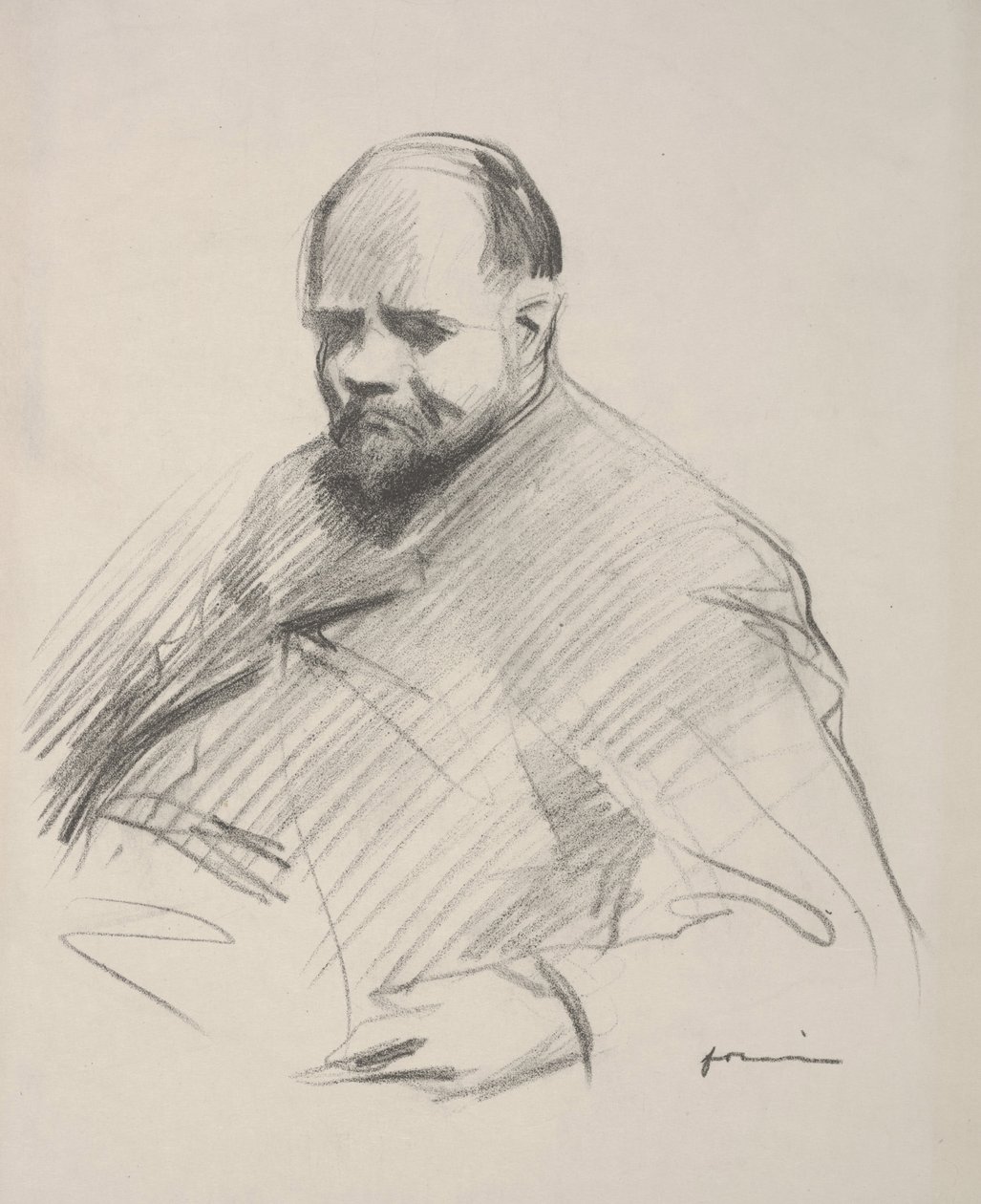 Portret van Vollard (litho) door Jean Louis Forain