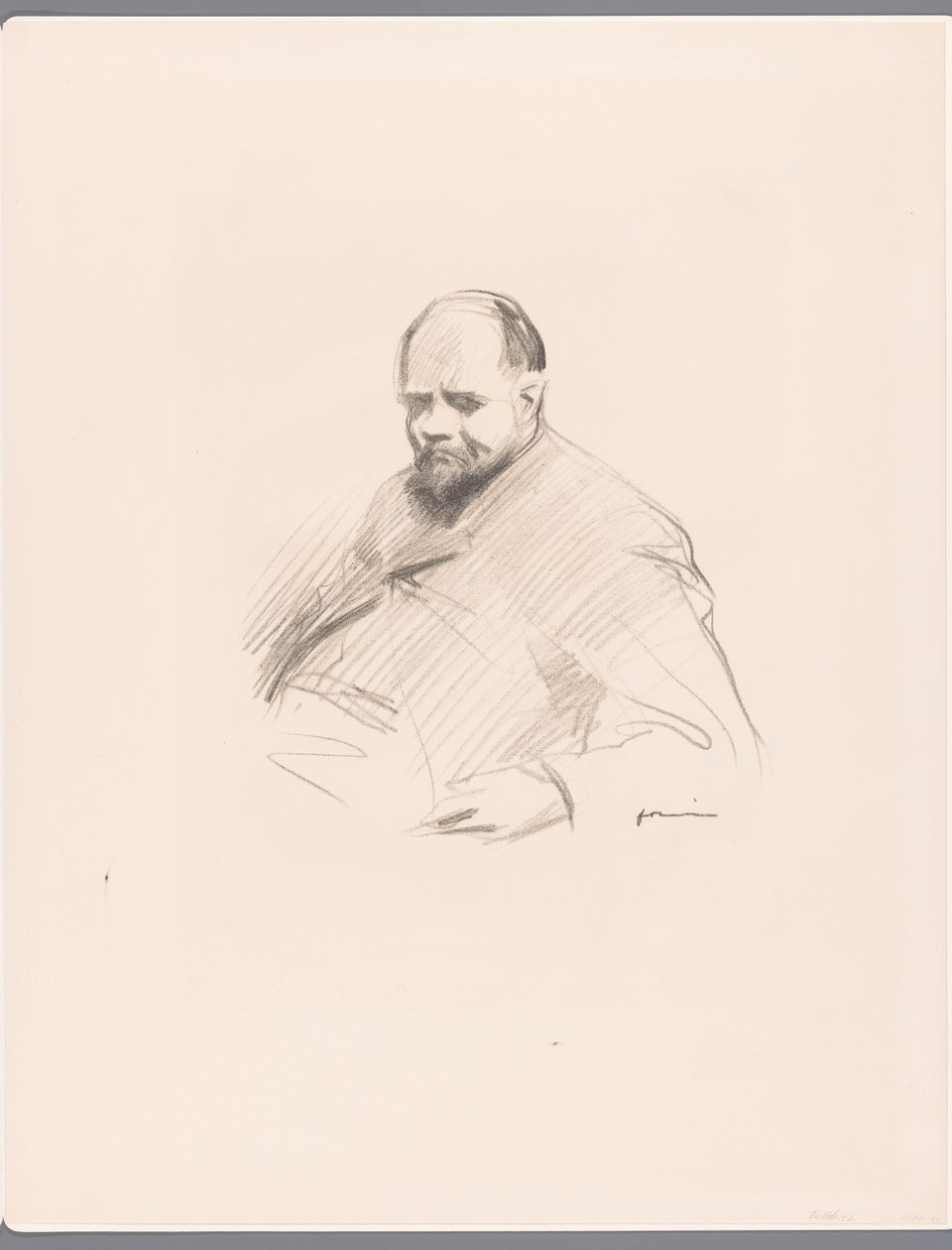 Portret van Ambroise Vollard door Jean Louis Forain