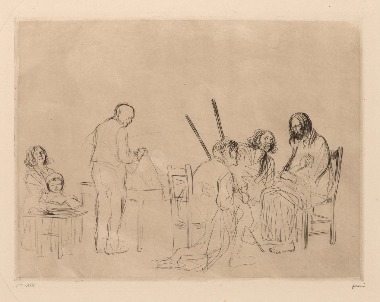 Avondmaal in Emmaüs door Jean Louis Forain