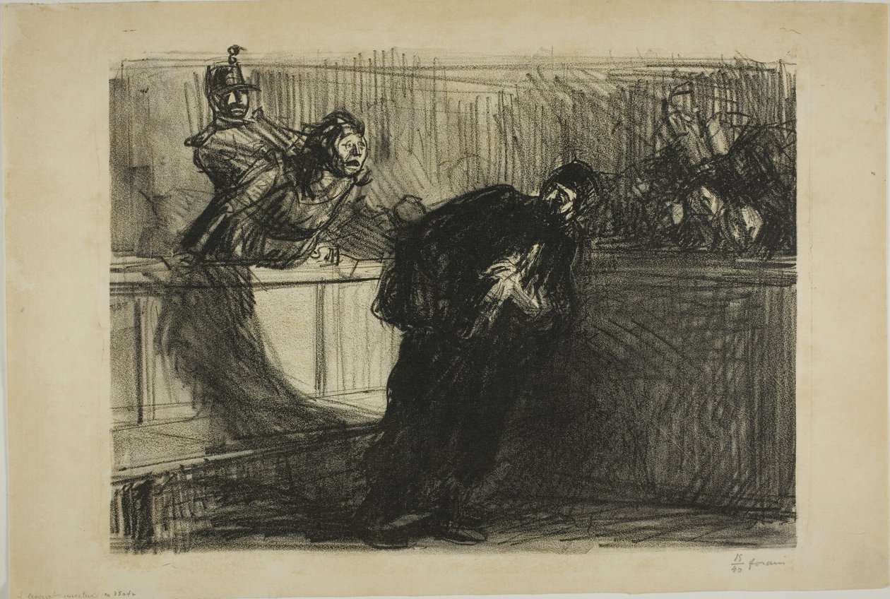 De mishandelde advocaat door Jean Louis Forain