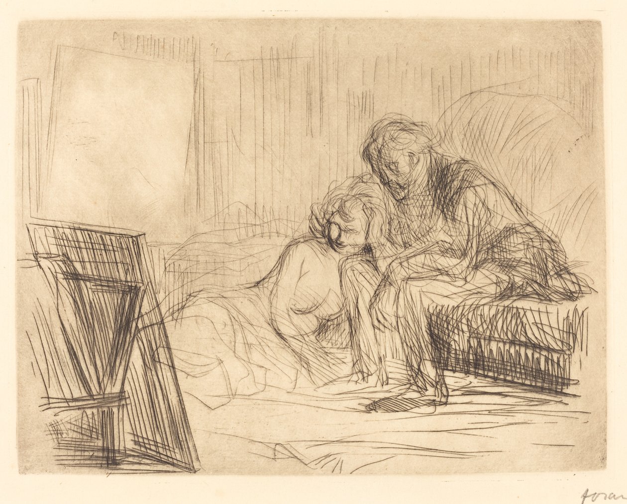De rust van het model (eerste plaat) door Jean Louis Forain