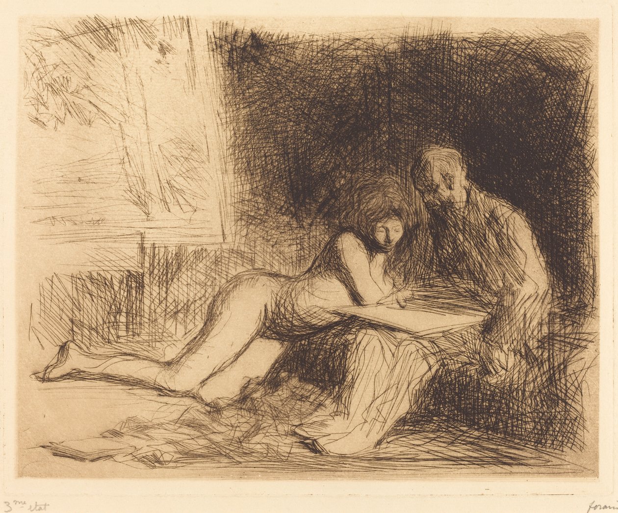 De rust van het model (vierde plaat) door Jean Louis Forain