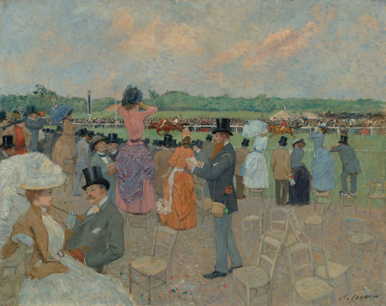 De Races bij Longchamp door Jean Louis Forain