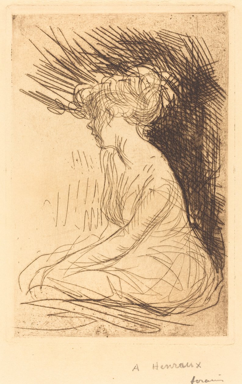 Zittende Vrouw in Profiel door Jean Louis Forain