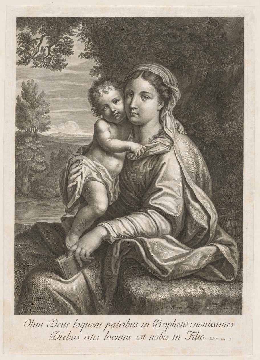 Madonna en kind door Jean Louis Roullet