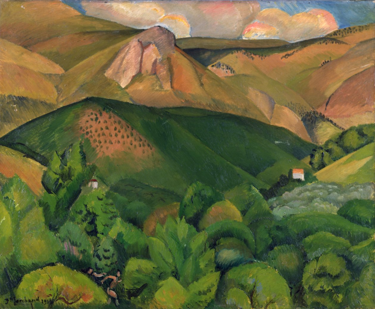 Landschap, 1916 door Jean Marchand