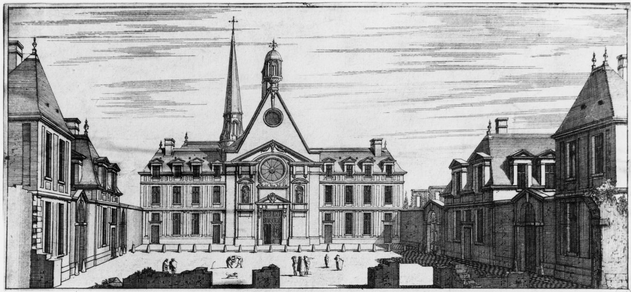 Uitzicht op Hopital des Incurables door Jean Marot