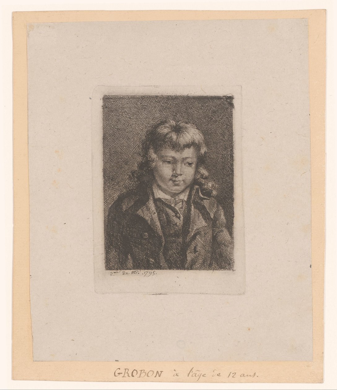 Zelfportret op twaalfjarige leeftijd door Jean Michel Grobon