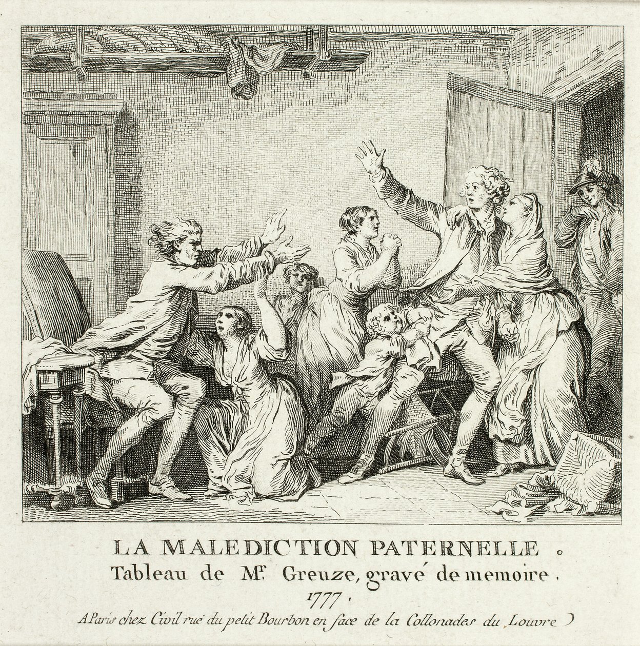 Vaderlijke vloek door Jean Michel Moreau