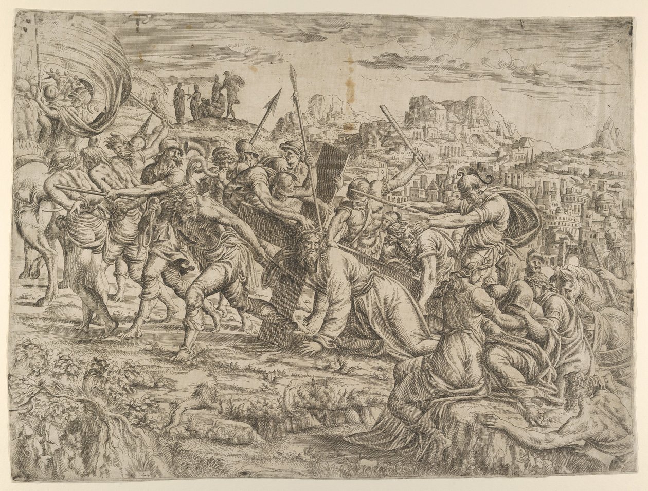 Het dragen van het kruis, 1544 door Jean Mignon