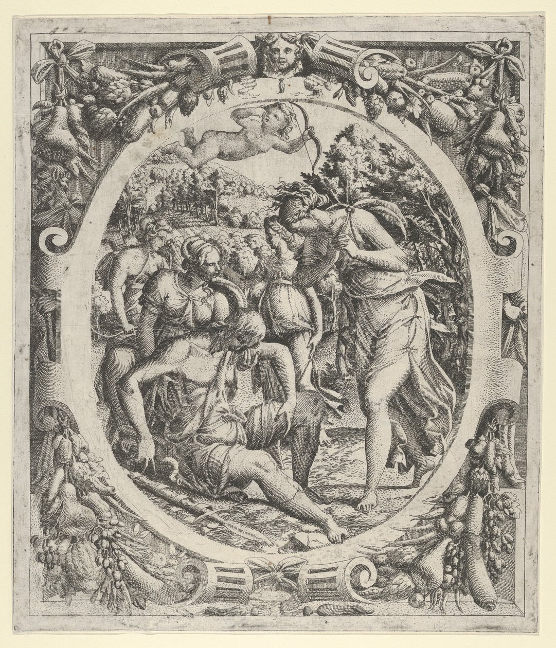 De Dood van Adonis, 1535-55 door Jean Mignon