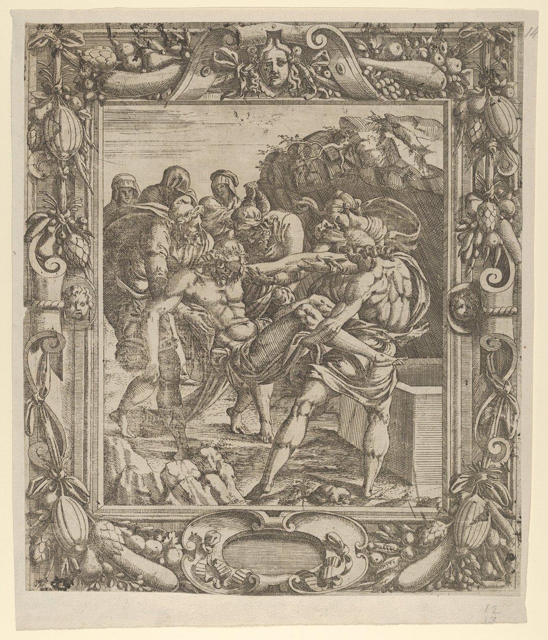 De graflegging, 1535-55 door Jean Mignon
