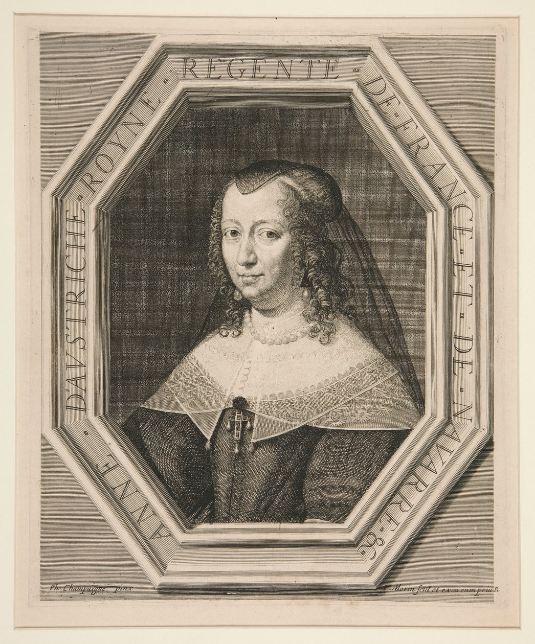Anna van Oostenrijk (1601-1666) door Jean Morin