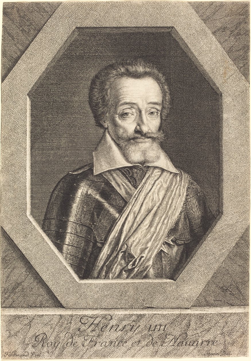Hendrik IV door Jean Morin after Louis Elle I