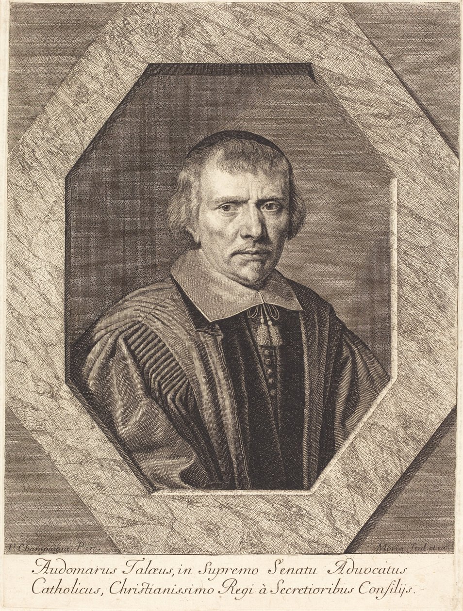 Omer Talon door Jean Morin after Philippe de Champaigne