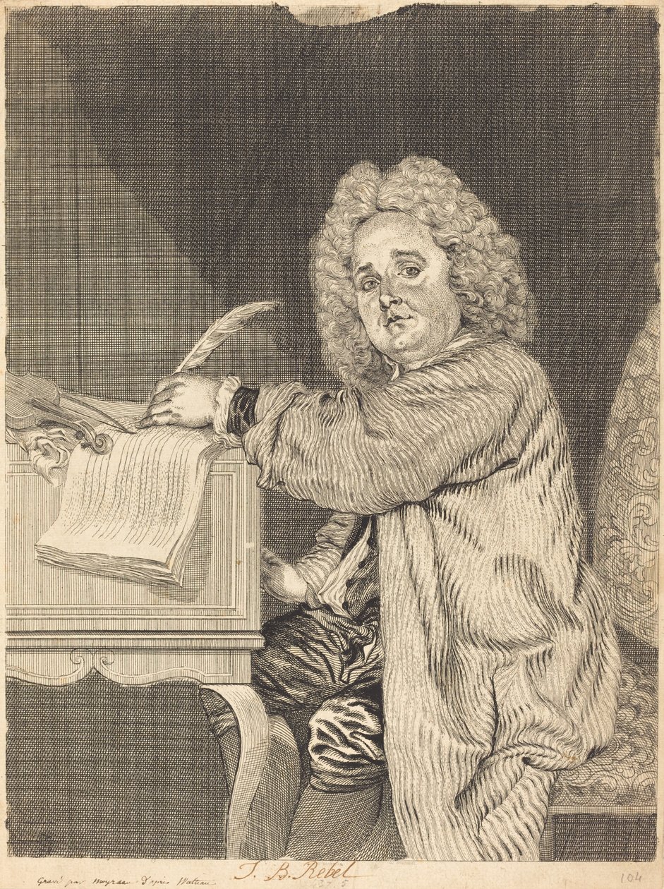 J.-B. Rebel door Jean Moyreau, Antoine Watteau