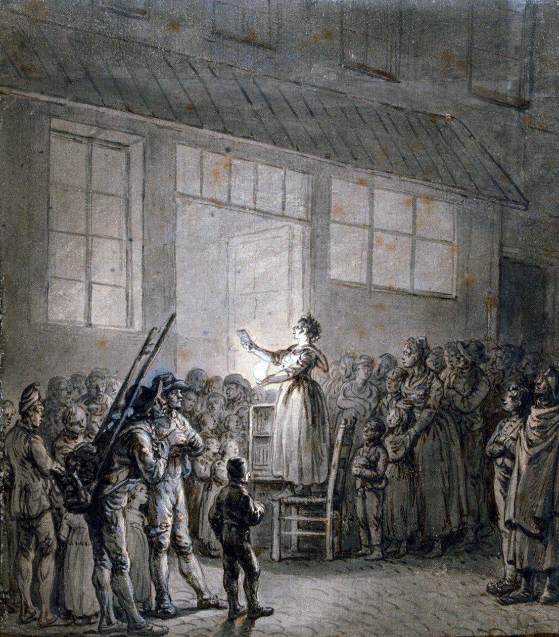 Een populaire zanger, 19e eeuw door Jean Pierre Norblin de La Gourdaine