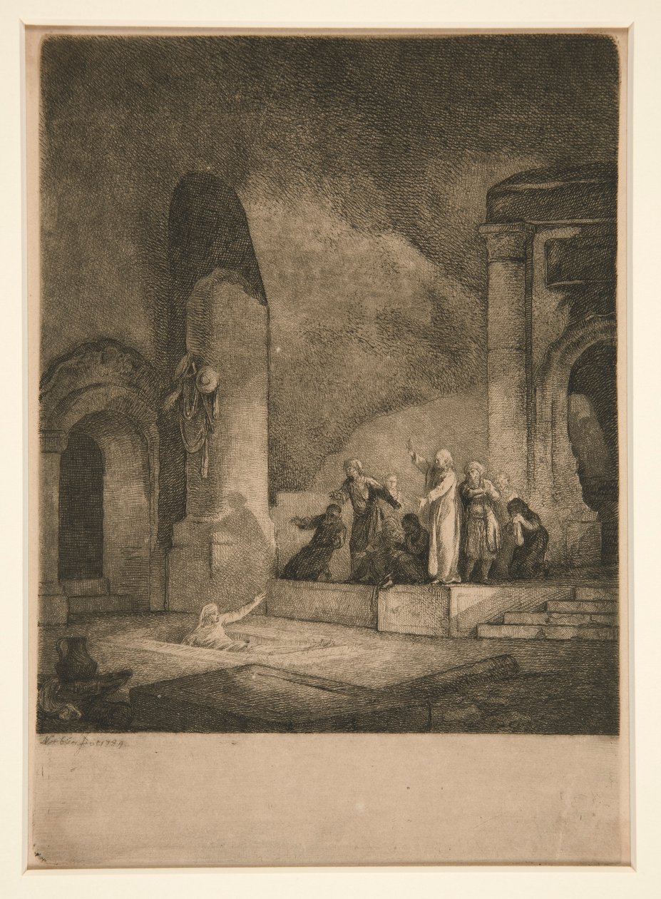 Opwekking van Lazarus door Jean Pierre Norblin