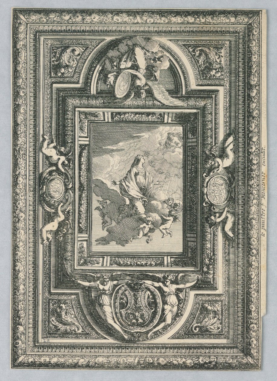Plafond, uit "Desseins de Plaphons" door Jean le Pautre