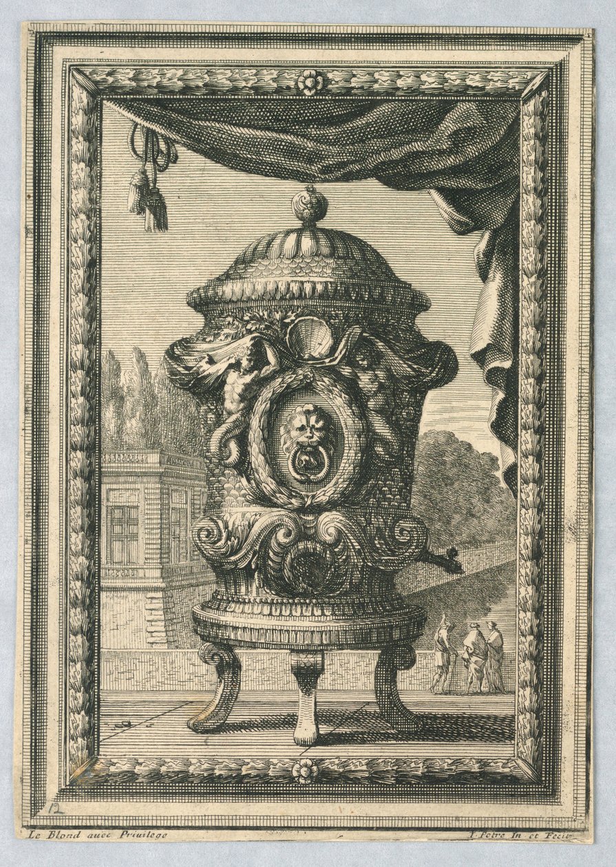 Ontwerp voor een Urn door Jean le Pautre