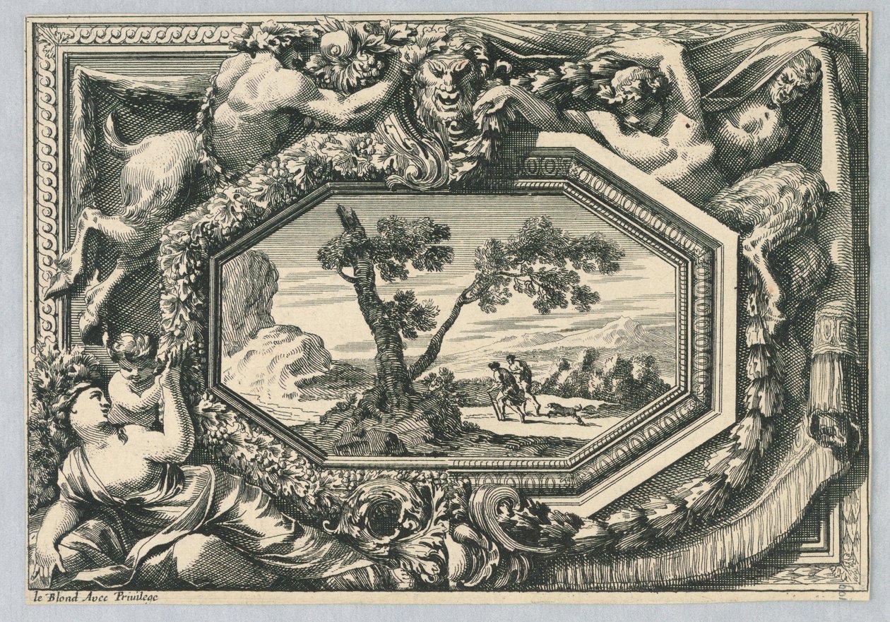 Paneel uit, "Ornements de Paneaux" door Jean le Pautre