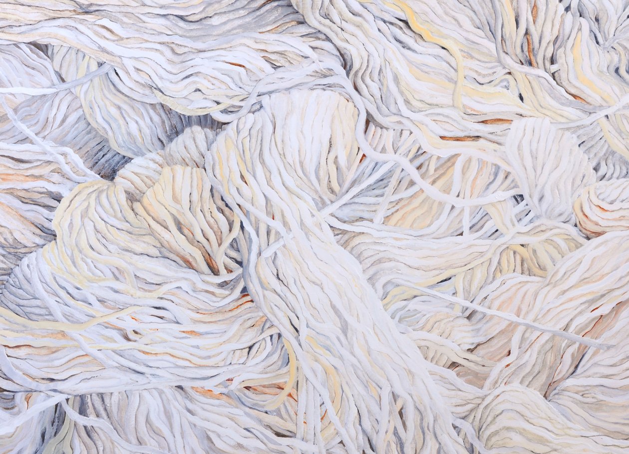 Wolwit, 2013 (gouache op papier) door Jeanne Maze