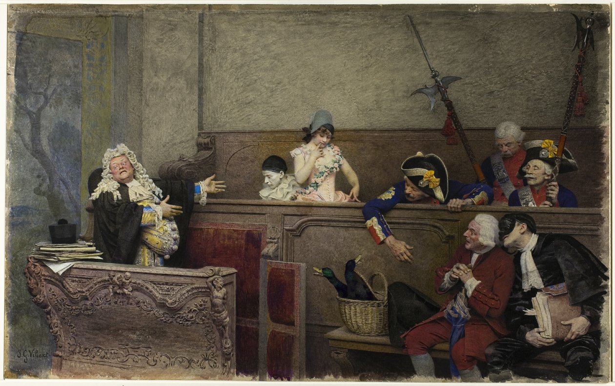 Proces van Pierrot door Jehan Georges Vibert