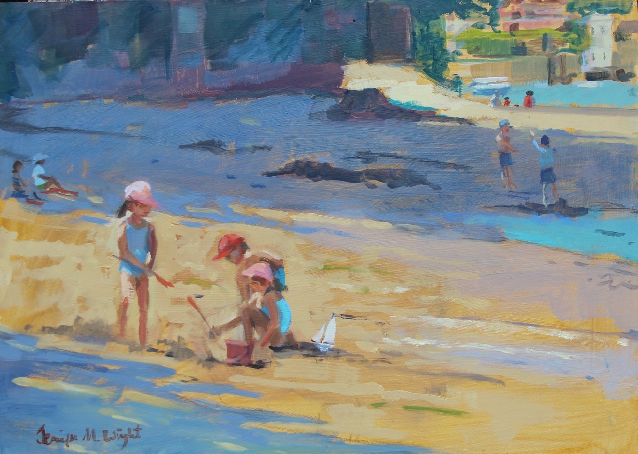 Salcombe Strand, Kinderen door Jennifer Wright