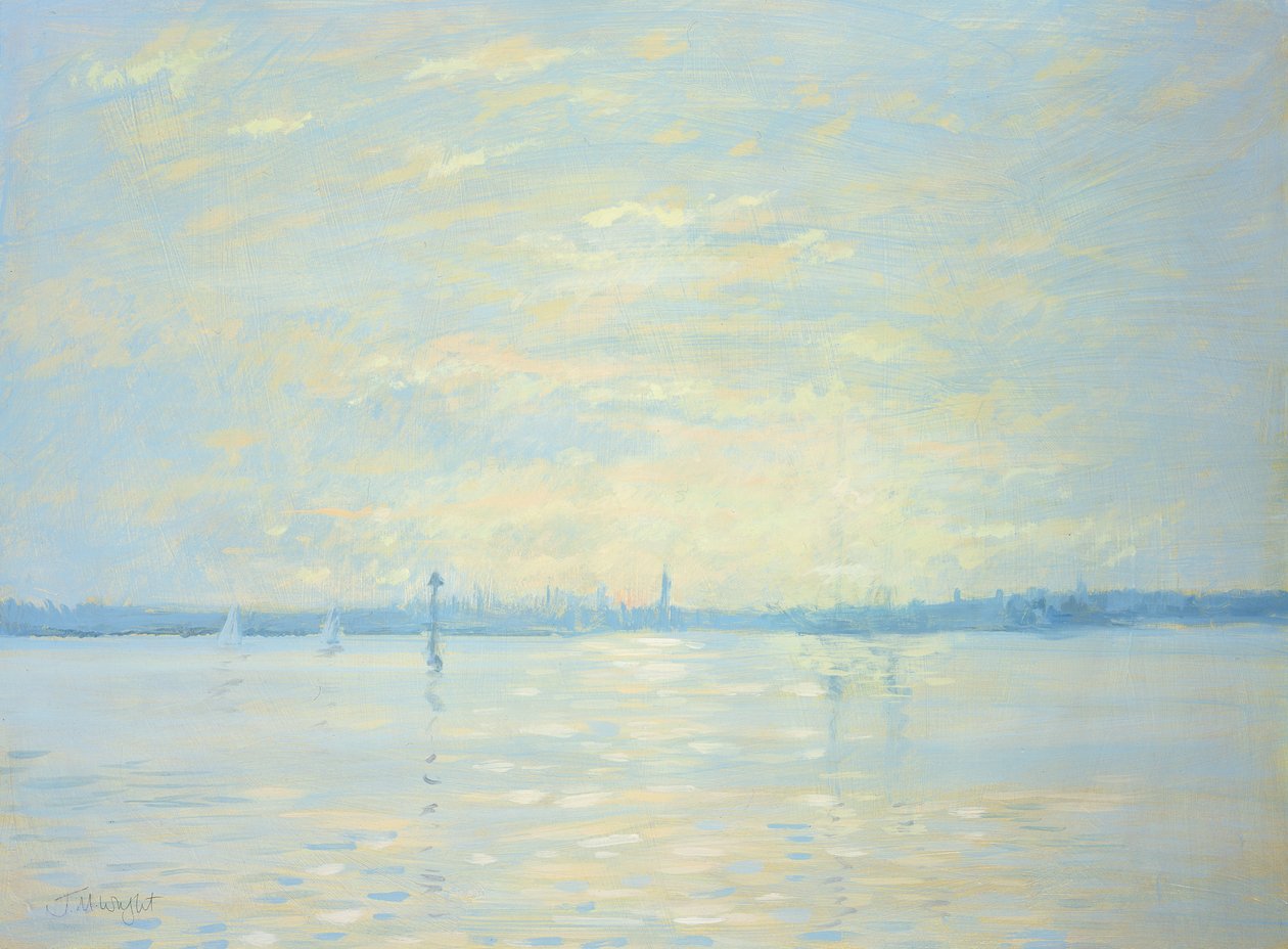 Southampton Water, Zonsondergang, 1999 door Jennifer Wright