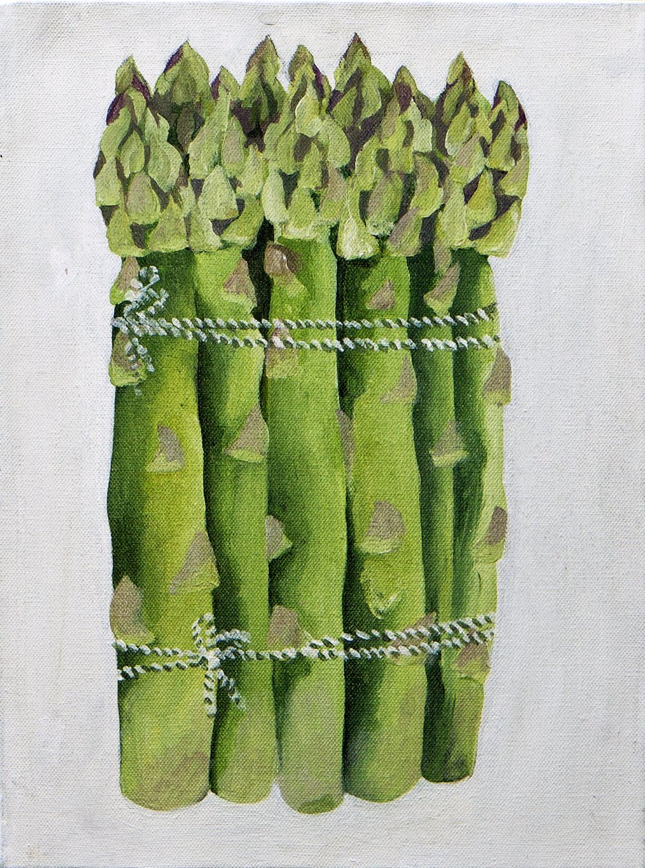 Asperges,2013 (acryl op doek) door Jennifer Abbott