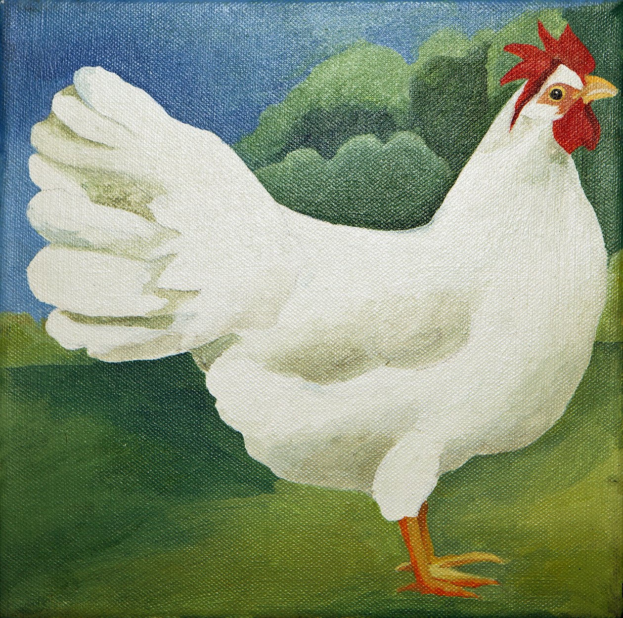 Haan, 2013 (acryl op doek) door Jennifer Abbott